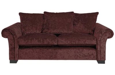 HOME Glitz Large Fabric Sofa - Red